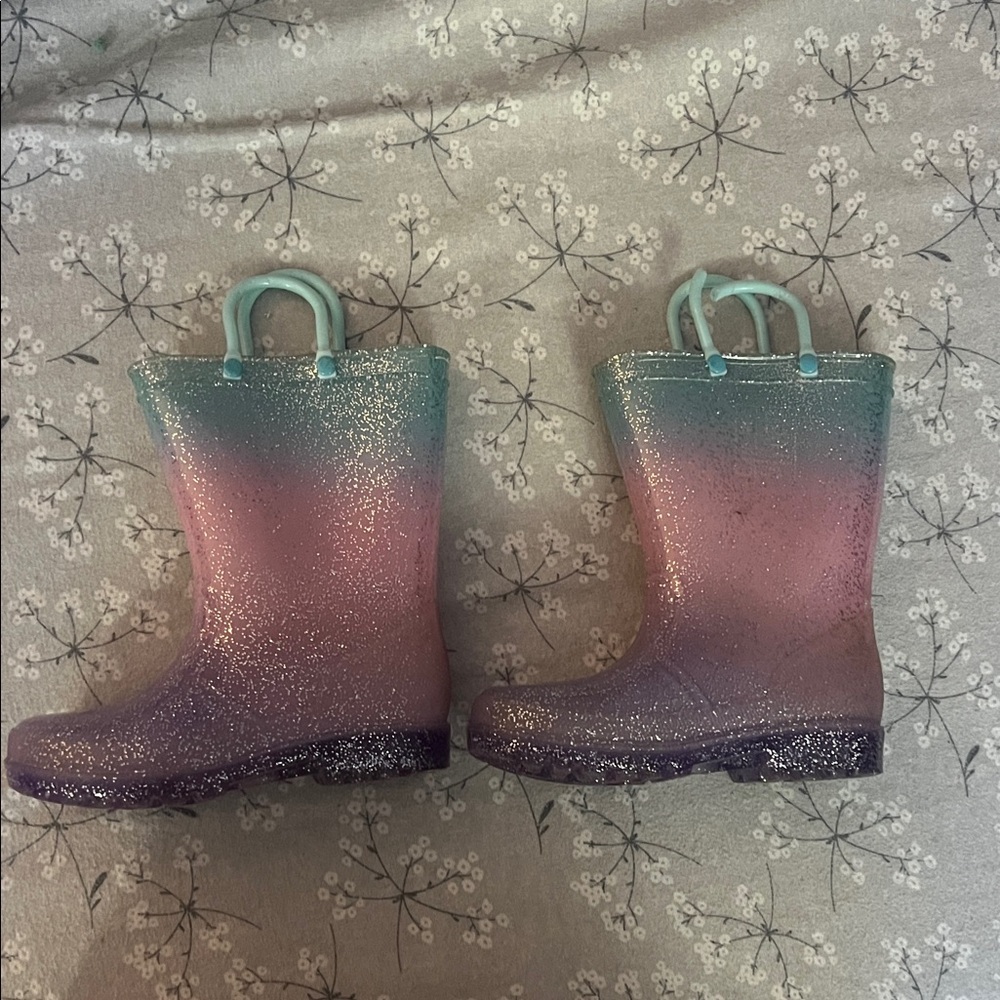 Joe Fresh Pink and Blue Kids Rain Boots